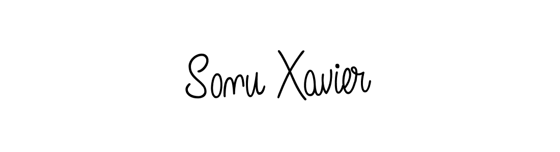 You should practise on your own different ways (Angelique-Rose-font-FFP) to write your name (Sonu Xavier) in signature. don't let someone else do it for you. Sonu Xavier signature style 5 images and pictures png