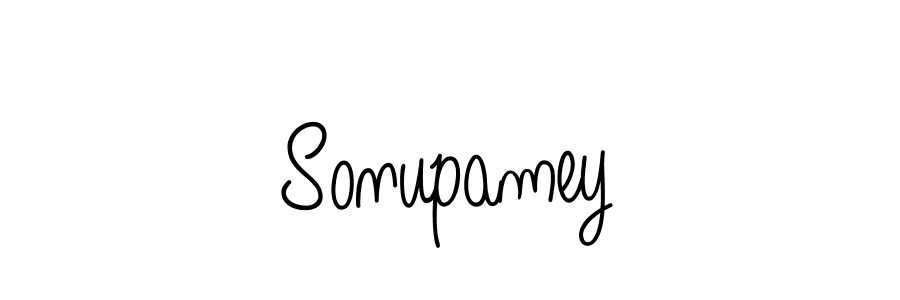 You should practise on your own different ways (Angelique-Rose-font-FFP) to write your name (Sonupamey) in signature. don't let someone else do it for you. Sonupamey signature style 5 images and pictures png