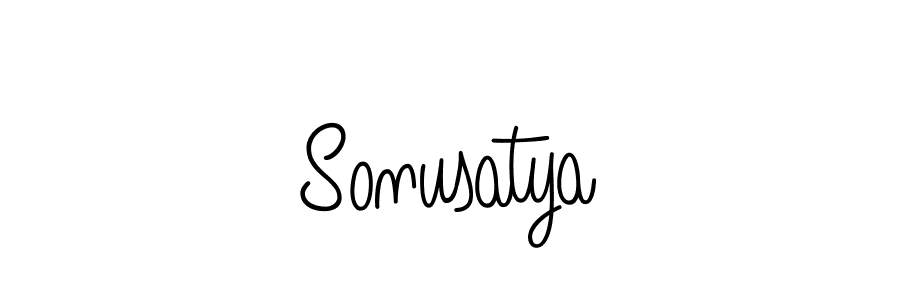 Design your own signature with our free online signature maker. With this signature software, you can create a handwritten (Angelique-Rose-font-FFP) signature for name Sonusatya. Sonusatya signature style 5 images and pictures png