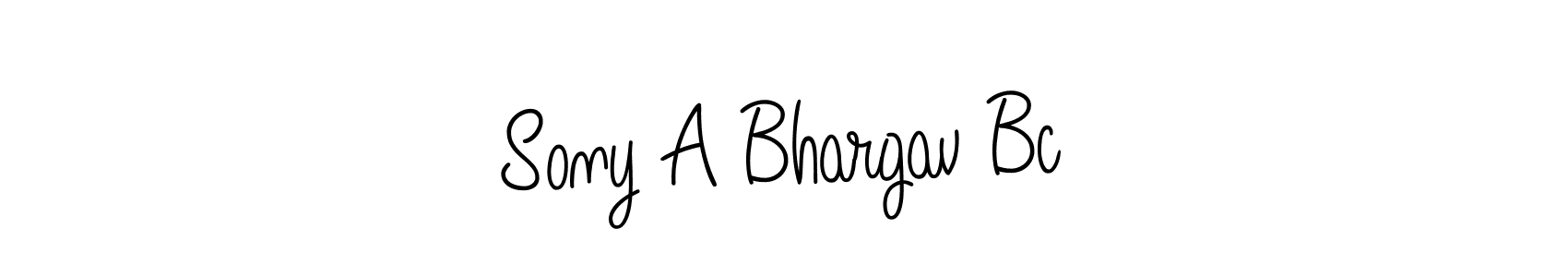 Sony A Bhargav Bc stylish signature style. Best Handwritten Sign (Angelique-Rose-font-FFP) for my name. Handwritten Signature Collection Ideas for my name Sony A Bhargav Bc. Sony A Bhargav Bc signature style 5 images and pictures png
