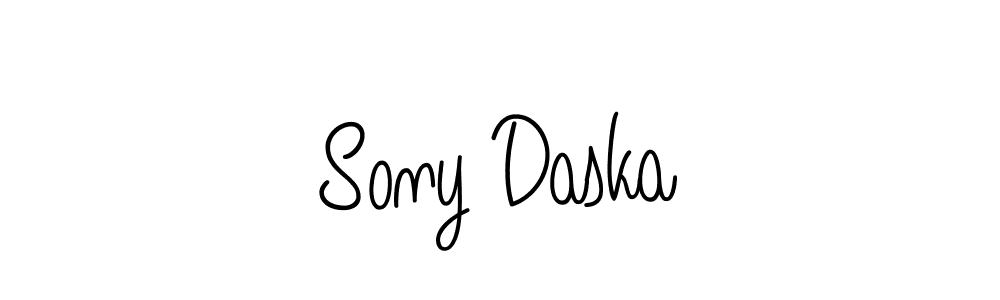 Design your own signature with our free online signature maker. With this signature software, you can create a handwritten (Angelique-Rose-font-FFP) signature for name Sony Daska. Sony Daska signature style 5 images and pictures png