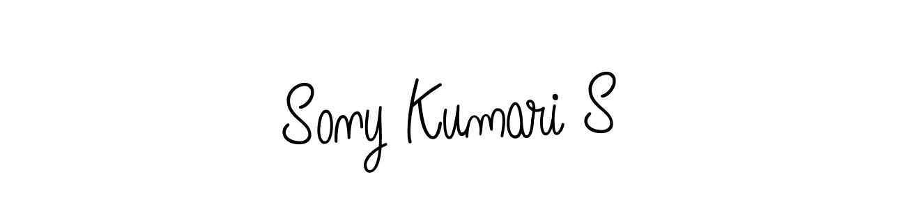 How to make Sony Kumari S name signature. Use Angelique-Rose-font-FFP style for creating short signs online. This is the latest handwritten sign. Sony Kumari S signature style 5 images and pictures png