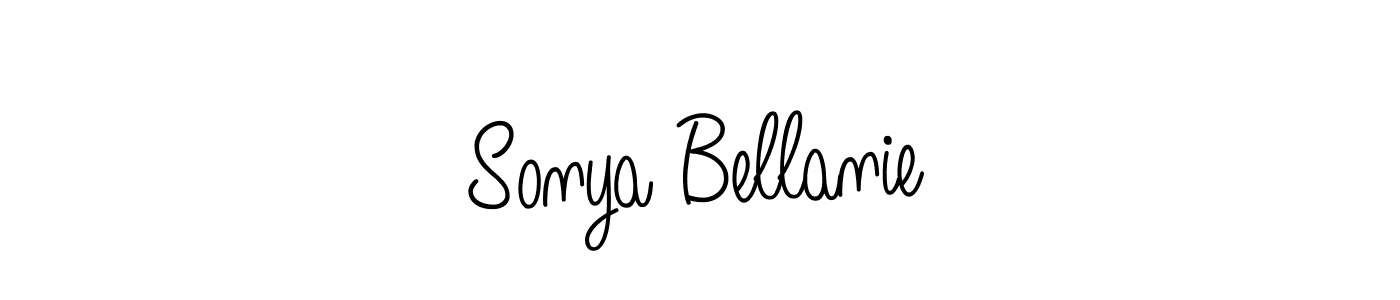 You should practise on your own different ways (Angelique-Rose-font-FFP) to write your name (Sonya Bellanie) in signature. don't let someone else do it for you. Sonya Bellanie signature style 5 images and pictures png