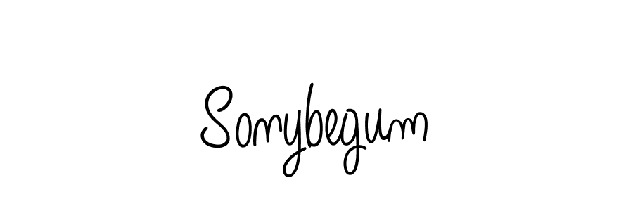 How to make Sonybegum name signature. Use Angelique-Rose-font-FFP style for creating short signs online. This is the latest handwritten sign. Sonybegum signature style 5 images and pictures png