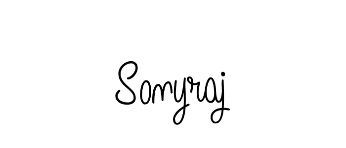 How to make Sonyraj name signature. Use Angelique-Rose-font-FFP style for creating short signs online. This is the latest handwritten sign. Sonyraj signature style 5 images and pictures png