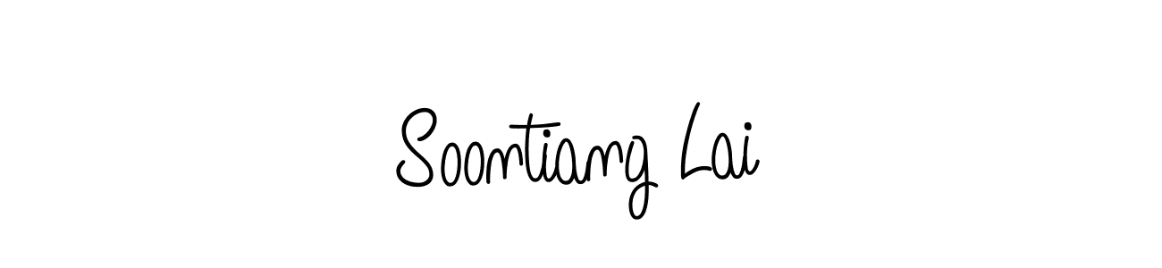 Use a signature maker to create a handwritten signature online. With this signature software, you can design (Angelique-Rose-font-FFP) your own signature for name Soontiang Lai. Soontiang Lai signature style 5 images and pictures png