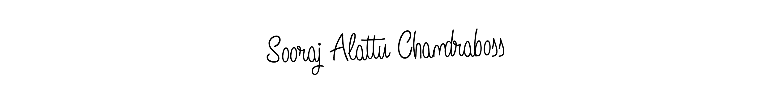 Create a beautiful signature design for name Sooraj Alattu Chandraboss. With this signature (Angelique-Rose-font-FFP) fonts, you can make a handwritten signature for free. Sooraj Alattu Chandraboss signature style 5 images and pictures png