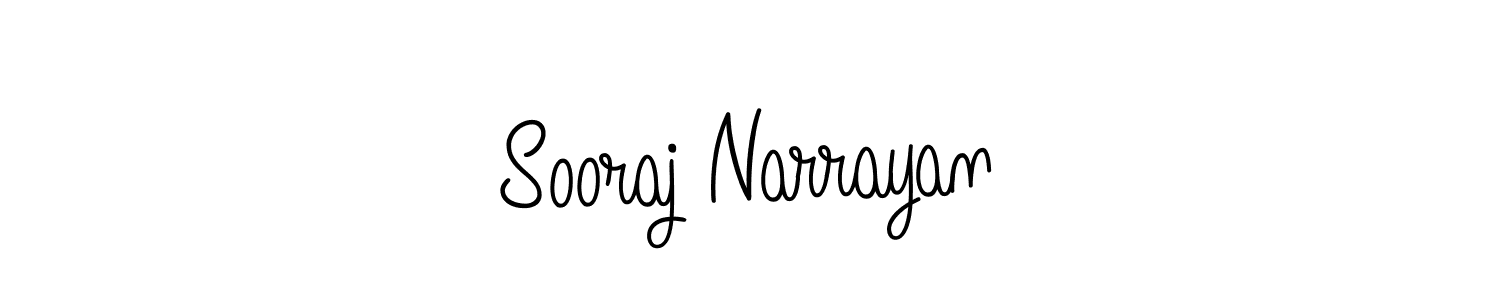 Design your own signature with our free online signature maker. With this signature software, you can create a handwritten (Angelique-Rose-font-FFP) signature for name Sooraj Narrayan. Sooraj Narrayan signature style 5 images and pictures png