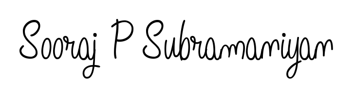 Generate high-definition signature styles for Sooraj P Subramaniyan. The Angelique-Rose-font-FFP typeface ensures crisp legibility and sophisticated design. Sooraj P Subramaniyan signature style 5 images and pictures png