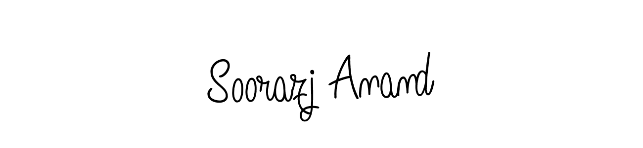 Use a signature maker to create a handwritten signature online. With this signature software, you can design (Angelique-Rose-font-FFP) your own signature for name Soorazj Anand. Soorazj Anand signature style 5 images and pictures png
