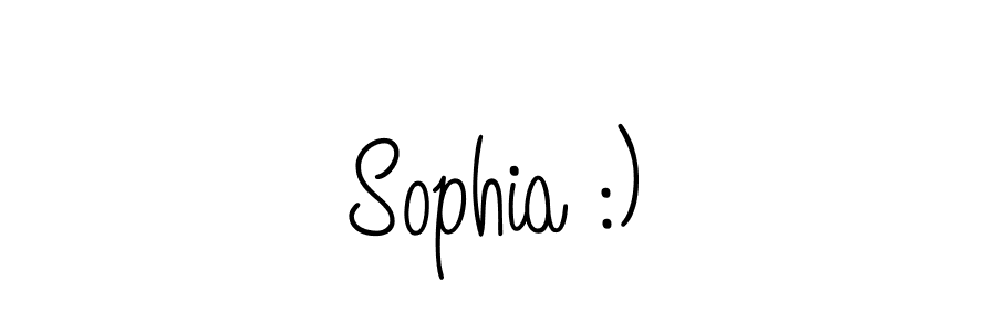 How to make Sophia :) name signature. Use Angelique-Rose-font-FFP style for creating short signs online. This is the latest handwritten sign. Sophia :) signature style 5 images and pictures png