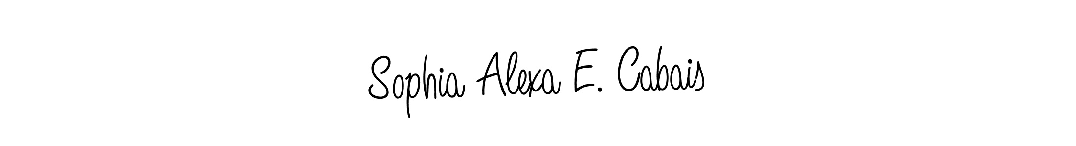 Make a beautiful signature design for name Sophia Alexa E. Cabais. With this signature (Angelique-Rose-font-FFP) style, you can create a handwritten signature for free. Sophia Alexa E. Cabais signature style 5 images and pictures png