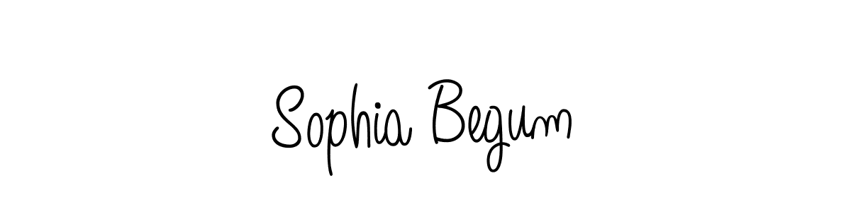 Use a signature maker to create a handwritten signature online. With this signature software, you can design (Angelique-Rose-font-FFP) your own signature for name Sophia Begum. Sophia Begum signature style 5 images and pictures png