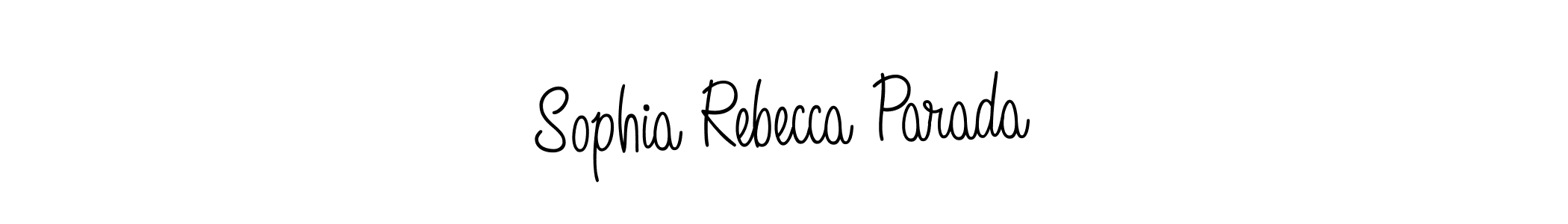 Sophia Rebecca Parada stylish signature style. Best Handwritten Sign (Angelique-Rose-font-FFP) for my name. Handwritten Signature Collection Ideas for my name Sophia Rebecca Parada. Sophia Rebecca Parada signature style 5 images and pictures png