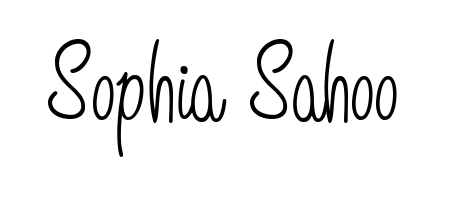 A timeless handwritten aesthetic for Sophia Sahoo. The Angelique-Rose-font-FFP font gives your signature a handcrafted feel with natural curves. Sophia Sahoo signature style 5 images and pictures png