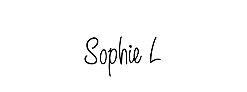 Use a signature maker to create a handwritten signature online. With this signature software, you can design (Angelique-Rose-font-FFP) your own signature for name Sophie L. Sophie L signature style 5 images and pictures png