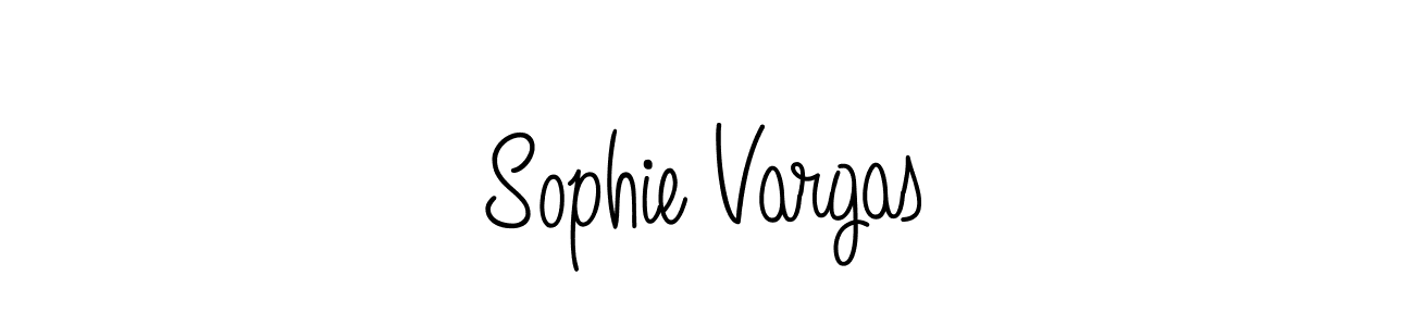 How to make Sophie Vargas name signature. Use Angelique-Rose-font-FFP style for creating short signs online. This is the latest handwritten sign. Sophie Vargas signature style 5 images and pictures png