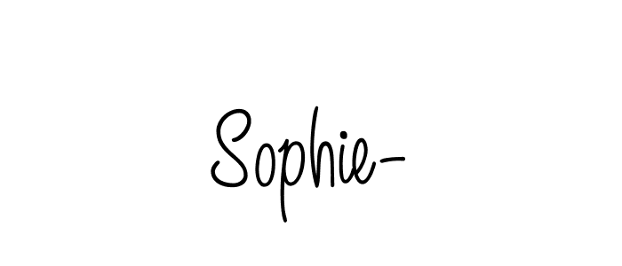 You should practise on your own different ways (Angelique-Rose-font-FFP) to write your name (Sophie-) in signature. don't let someone else do it for you. Sophie- signature style 5 images and pictures png