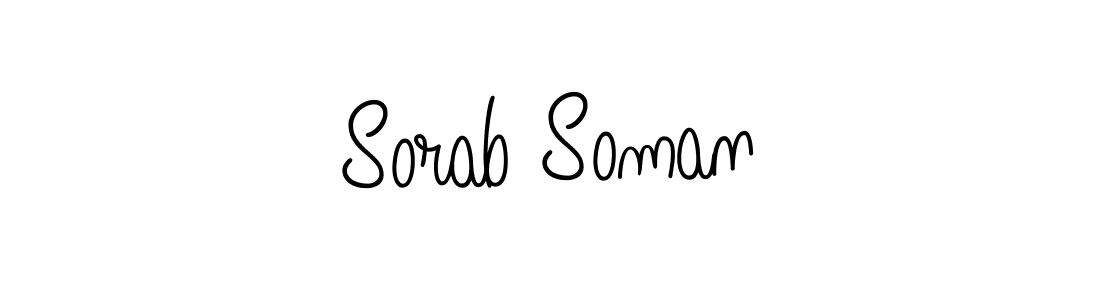 Make a beautiful signature design for name Sorab Soman. With this signature (Angelique-Rose-font-FFP) style, you can create a handwritten signature for free. Sorab Soman signature style 5 images and pictures png