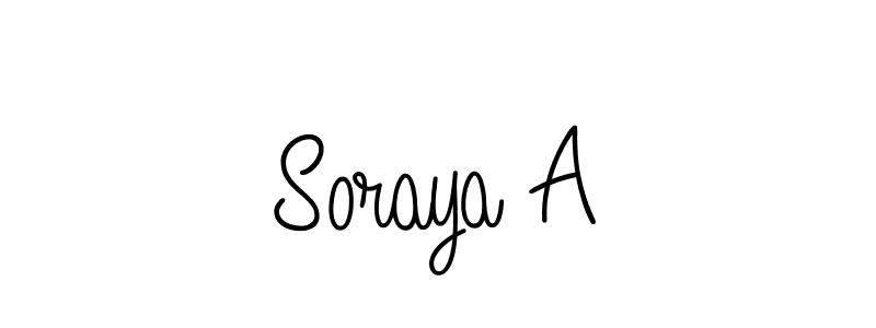 It looks lik you need a new signature style for name Soraya A. Design unique handwritten (Angelique-Rose-font-FFP) signature with our free signature maker in just a few clicks. Soraya A signature style 5 images and pictures png