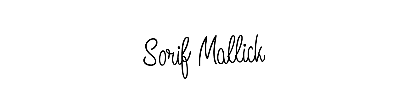 Use a signature maker to create a handwritten signature online. With this signature software, you can design (Angelique-Rose-font-FFP) your own signature for name Sorif Mallick. Sorif Mallick signature style 5 images and pictures png