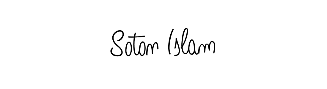 How to make Soton Islam name signature. Use Angelique-Rose-font-FFP style for creating short signs online. This is the latest handwritten sign. Soton Islam signature style 5 images and pictures png