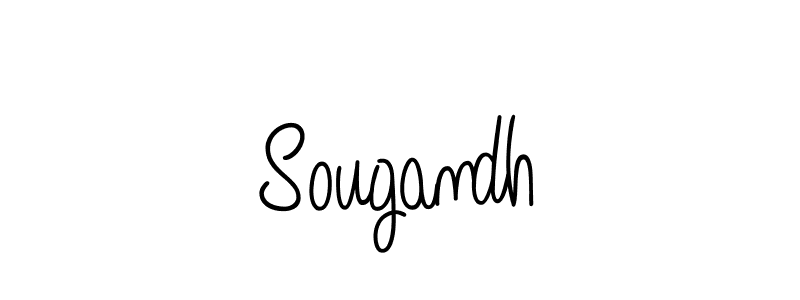 Design your own signature with our free online signature maker. With this signature software, you can create a handwritten (Angelique-Rose-font-FFP) signature for name Sougandh. Sougandh signature style 5 images and pictures png