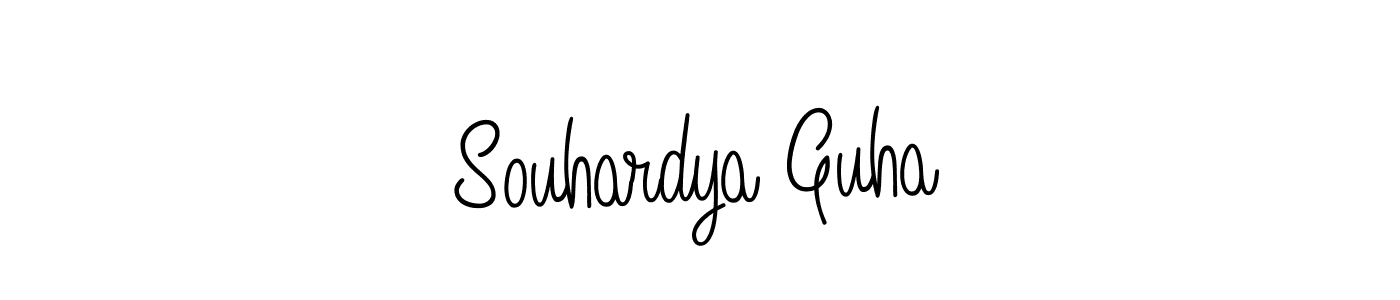 Make a beautiful signature design for name Souhardya Guha. With this signature (Angelique-Rose-font-FFP) style, you can create a handwritten signature for free. Souhardya Guha signature style 5 images and pictures png