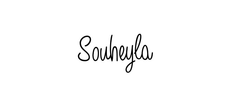 Make a beautiful signature design for name Souheyla. With this signature (Angelique-Rose-font-FFP) style, you can create a handwritten signature for free. Souheyla signature style 5 images and pictures png