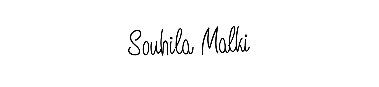 Make a beautiful signature design for name Souhila Malki. With this signature (Angelique-Rose-font-FFP) style, you can create a handwritten signature for free. Souhila Malki signature style 5 images and pictures png