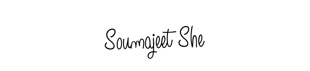 How to Draw Soumajeet She signature style? Angelique-Rose-font-FFP is a latest design signature styles for name Soumajeet She. Soumajeet She signature style 5 images and pictures png