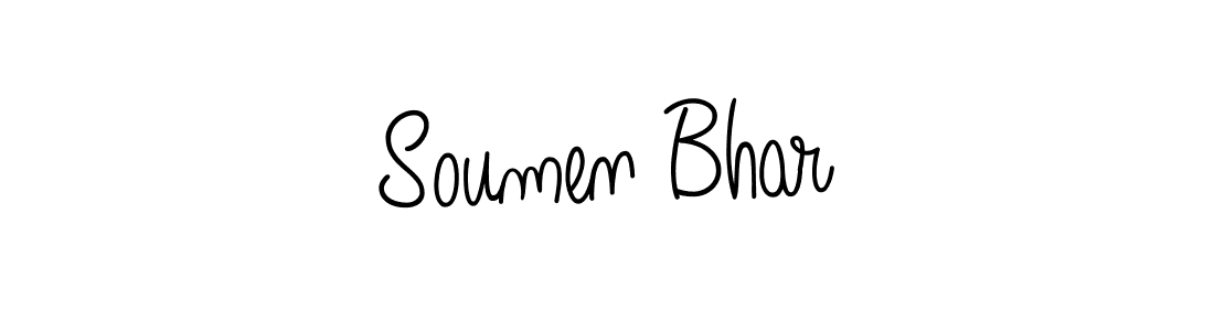 Create a beautiful signature design for name Soumen Bhar. With this signature (Angelique-Rose-font-FFP) fonts, you can make a handwritten signature for free. Soumen Bhar signature style 5 images and pictures png