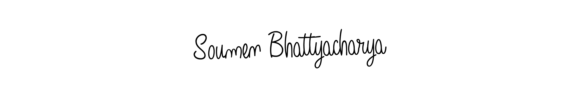 Design your own signature with our free online signature maker. With this signature software, you can create a handwritten (Angelique-Rose-font-FFP) signature for name Soumen Bhattyacharya. Soumen Bhattyacharya signature style 5 images and pictures png