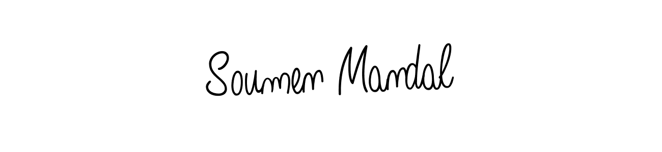 You should practise on your own different ways (Angelique-Rose-font-FFP) to write your name (Soumen Mandal) in signature. don't let someone else do it for you. Soumen Mandal signature style 5 images and pictures png