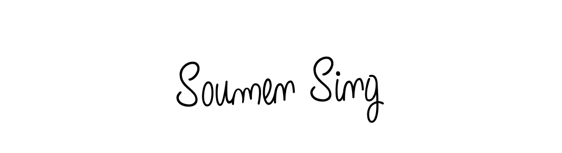 How to make Soumen Sing name signature. Use Angelique-Rose-font-FFP style for creating short signs online. This is the latest handwritten sign. Soumen Sing signature style 5 images and pictures png