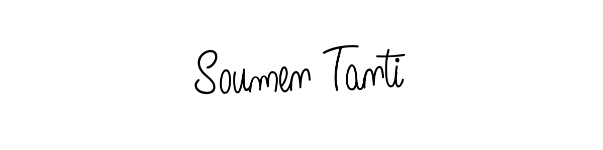 How to make Soumen Tanti name signature. Use Angelique-Rose-font-FFP style for creating short signs online. This is the latest handwritten sign. Soumen Tanti signature style 5 images and pictures png