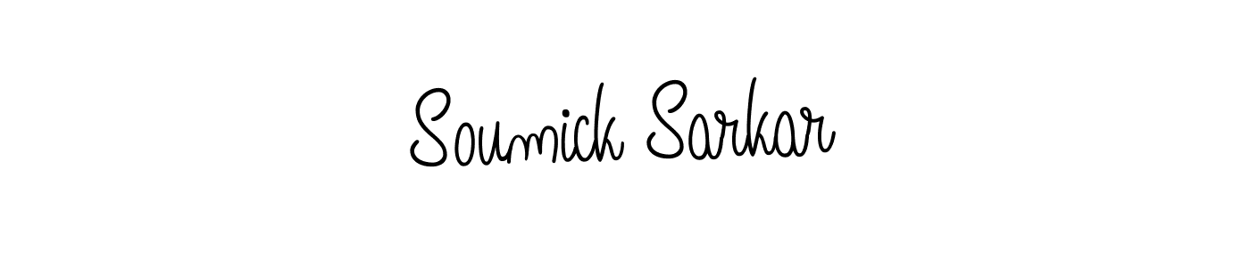 The best way (Angelique-Rose-font-FFP) to make a short signature is to pick only two or three words in your name. The name Soumick Sarkar include a total of six letters. For converting this name. Soumick Sarkar signature style 5 images and pictures png