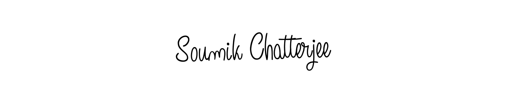 You should practise on your own different ways (Angelique-Rose-font-FFP) to write your name (Soumik Chatterjee) in signature. don't let someone else do it for you. Soumik Chatterjee signature style 5 images and pictures png