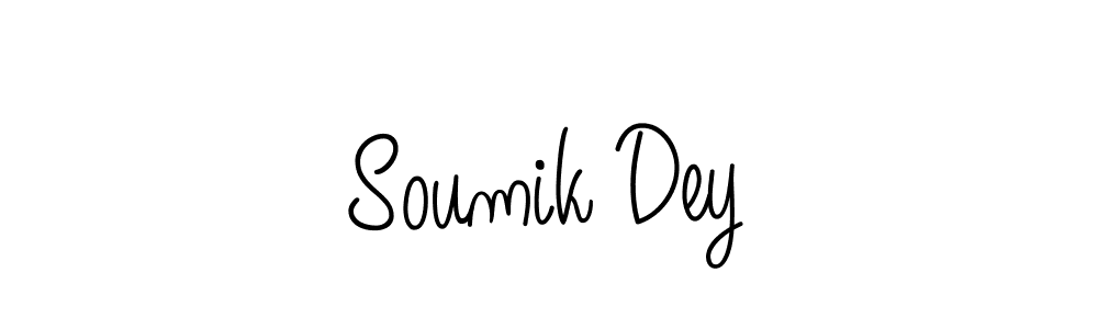 You should practise on your own different ways (Angelique-Rose-font-FFP) to write your name (Soumik Dey) in signature. don't let someone else do it for you. Soumik Dey signature style 5 images and pictures png