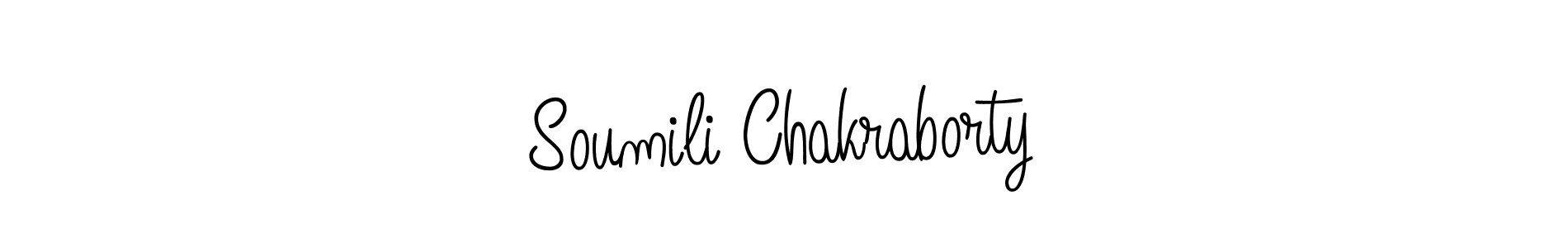 Design your own signature with our free online signature maker. With this signature software, you can create a handwritten (Angelique-Rose-font-FFP) signature for name Soumili Chakraborty. Soumili Chakraborty signature style 5 images and pictures png
