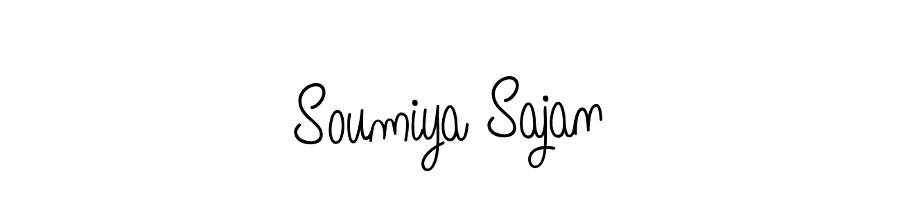 The best way (Angelique-Rose-font-FFP) to make a short signature is to pick only two or three words in your name. The name Soumiya Sajan include a total of six letters. For converting this name. Soumiya Sajan signature style 5 images and pictures png