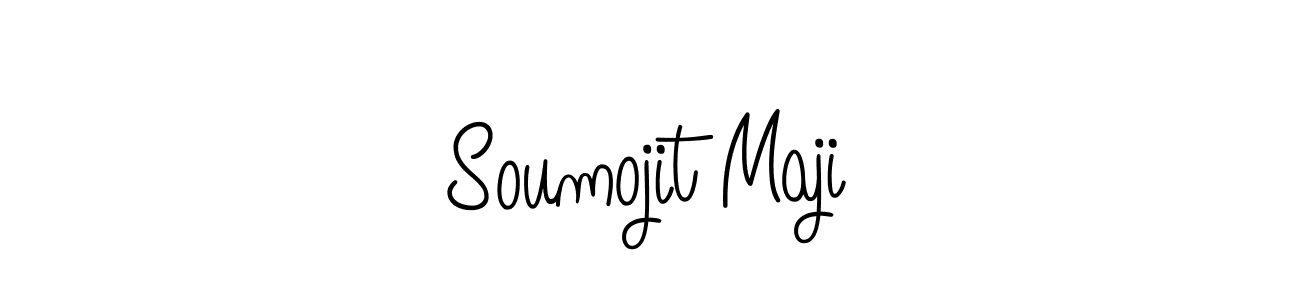 How to make Soumojit Maji name signature. Use Angelique-Rose-font-FFP style for creating short signs online. This is the latest handwritten sign. Soumojit Maji signature style 5 images and pictures png
