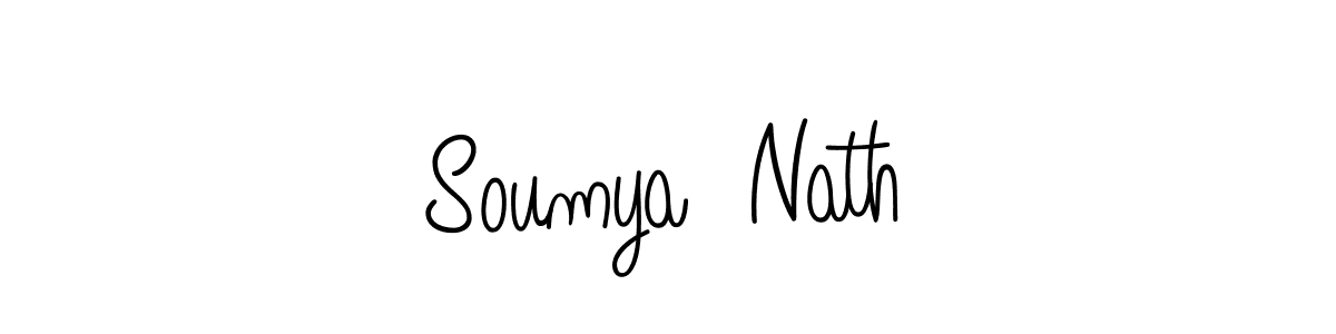 Design your own signature with our free online signature maker. With this signature software, you can create a handwritten (Angelique-Rose-font-FFP) signature for name Soumya  Nath. Soumya  Nath signature style 5 images and pictures png