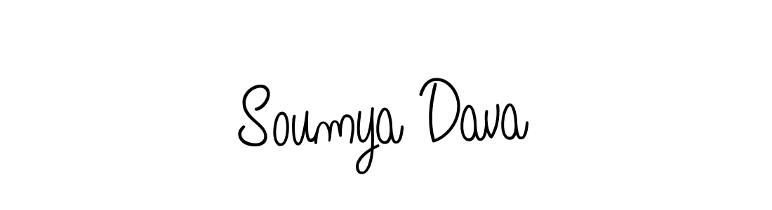 The best way (Angelique-Rose-font-FFP) to make a short signature is to pick only two or three words in your name. The name Soumya Dava include a total of six letters. For converting this name. Soumya Dava signature style 5 images and pictures png