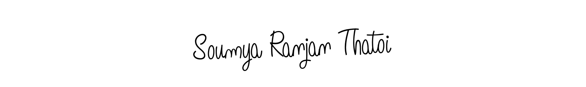 How to make Soumya Ranjan Thatoi name signature. Use Angelique-Rose-font-FFP style for creating short signs online. This is the latest handwritten sign. Soumya Ranjan Thatoi signature style 5 images and pictures png