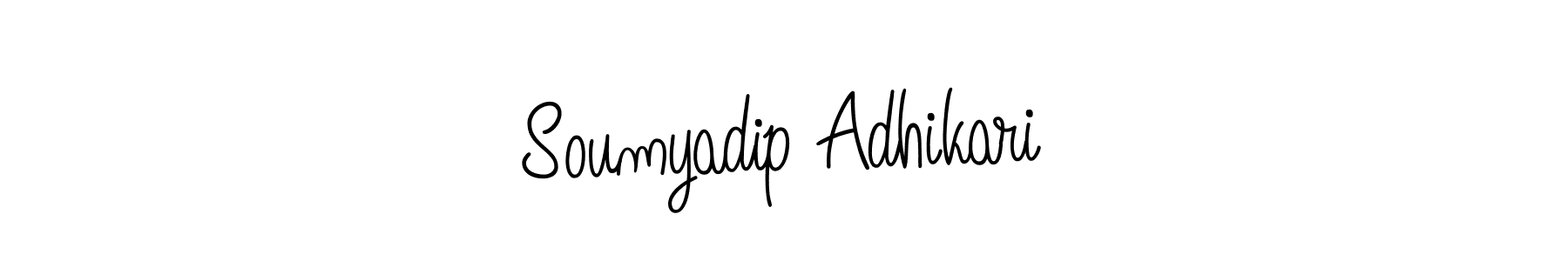Create a beautiful signature design for name Soumyadip Adhikari. With this signature (Angelique-Rose-font-FFP) fonts, you can make a handwritten signature for free. Soumyadip Adhikari signature style 5 images and pictures png