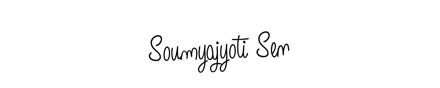 How to Draw Soumyajyoti Sen signature style? Angelique-Rose-font-FFP is a latest design signature styles for name Soumyajyoti Sen. Soumyajyoti Sen signature style 5 images and pictures png