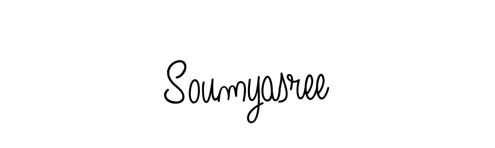 You should practise on your own different ways (Angelique-Rose-font-FFP) to write your name (Soumyasree) in signature. don't let someone else do it for you. Soumyasree signature style 5 images and pictures png