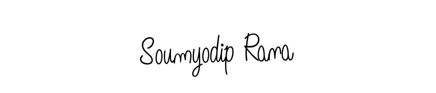 Make a beautiful signature design for name Soumyodip Rana. With this signature (Angelique-Rose-font-FFP) style, you can create a handwritten signature for free. Soumyodip Rana signature style 5 images and pictures png