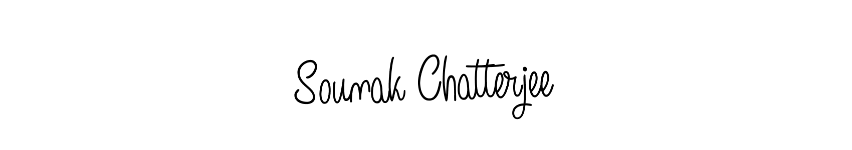 You should practise on your own different ways (Angelique-Rose-font-FFP) to write your name (Sounak Chatterjee) in signature. don't let someone else do it for you. Sounak Chatterjee signature style 5 images and pictures png
